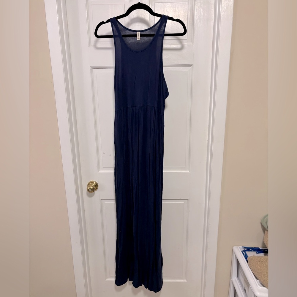 Navy Maxi Dress with pockets